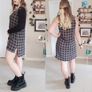 Eileen Fisher 100% silk Gingham Top Dress